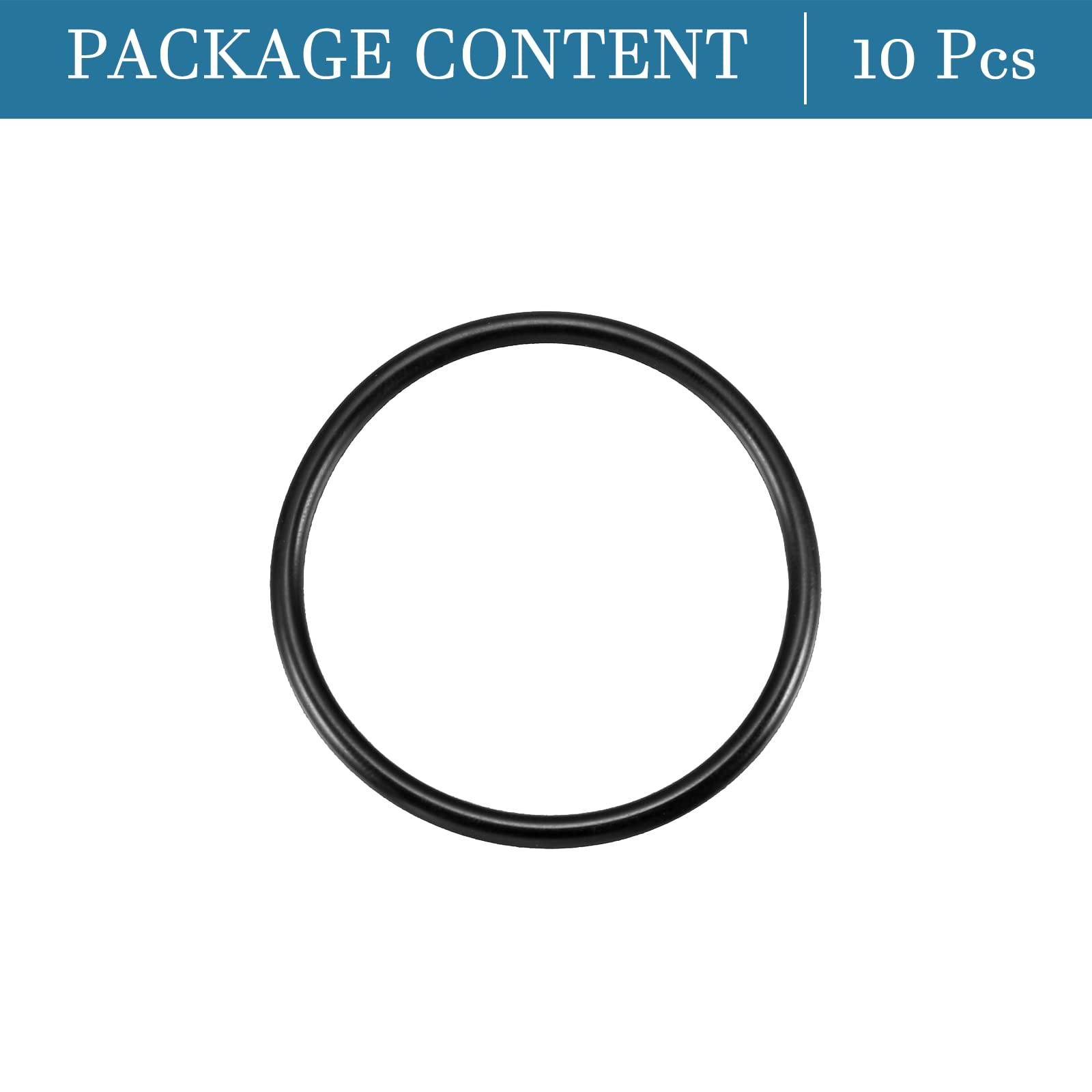 QUARKZMAN 50mm x 44mm x 3mm Nitrilo Goma Juntas Tóricas x 10uds Redondo Junta Arandela para Grifo Plomería Reparación Sellado Conexión [Negro]