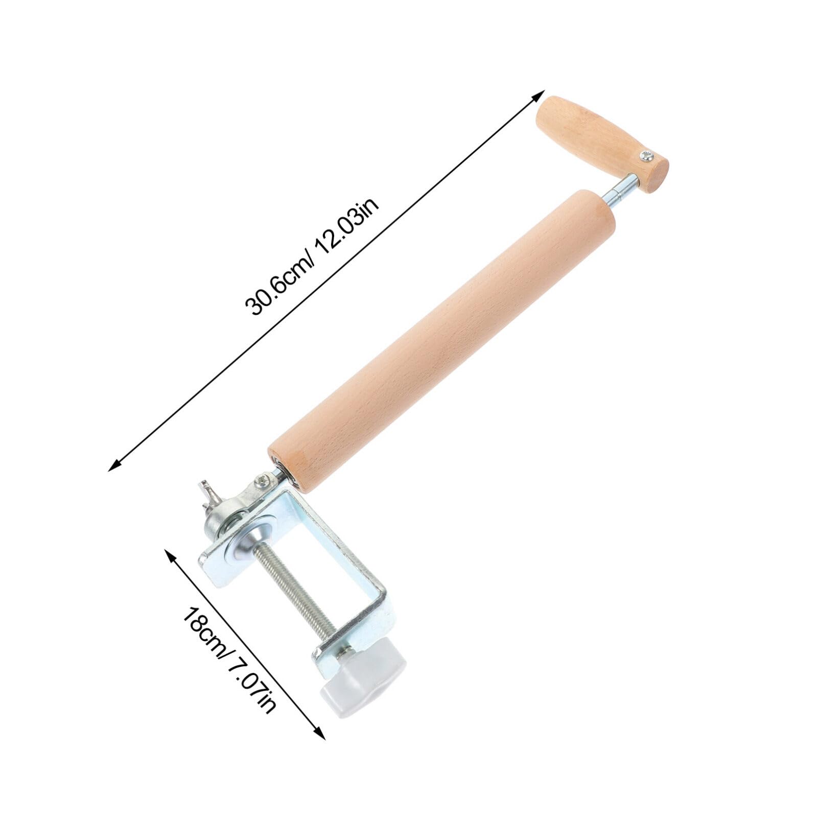Rouleau à Pâtisserie 360° en Bois Beige Acier Inoxydable