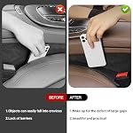 Car Seat Gap Filler 2 Pack Universal PU Leather Car Seat Gap Plug - Image 4