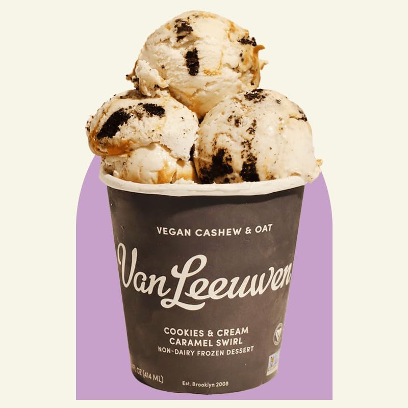 Truongnguyenvan商品 Van Leeuwen Vegan Cookies & Cream Caramel Swirl Non-Dairy Frozen