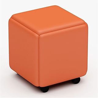XHTONGSH Stołki kombinowane ramki stalowe, 5-in-1 Stackable Square Storage Ottomana, Zmiana stołka obuwia, wszechstronne oszczędzanie przestrzeni nowoczesne krzesła meblowe do makijażu