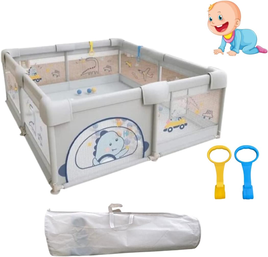 Baby Playpen, 180x150cm Large Playpen for Babies and Toddlers, Safe baby fence with Anti-Collision Foam, Indoor & Outdoor Kids Activity Center, 1 Count