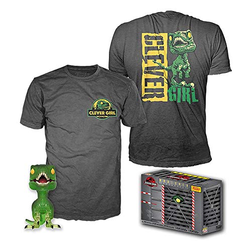 Funko- Set Figura Pop & tee Jurassic Park Velociraptor Exclusive Muñecos acción, Multicolor...