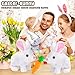 Imagen de DIANLIANG Conejo de Pascua de Peluche Interactivo con Zanahoria de Juguete Conejito de Pascua para Niño
