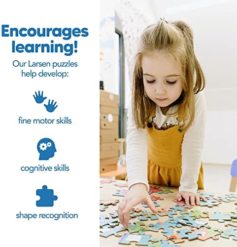 Larsen K5 Great Britain & Ireland Topographic Map Jigsaw Puzzle with 80 Puzzle Pieces, Educational Jigsaw Puzzles for Kids Aged 6 and Up, Boxless Puzzle Board & Jigsaw Frame, English Edition