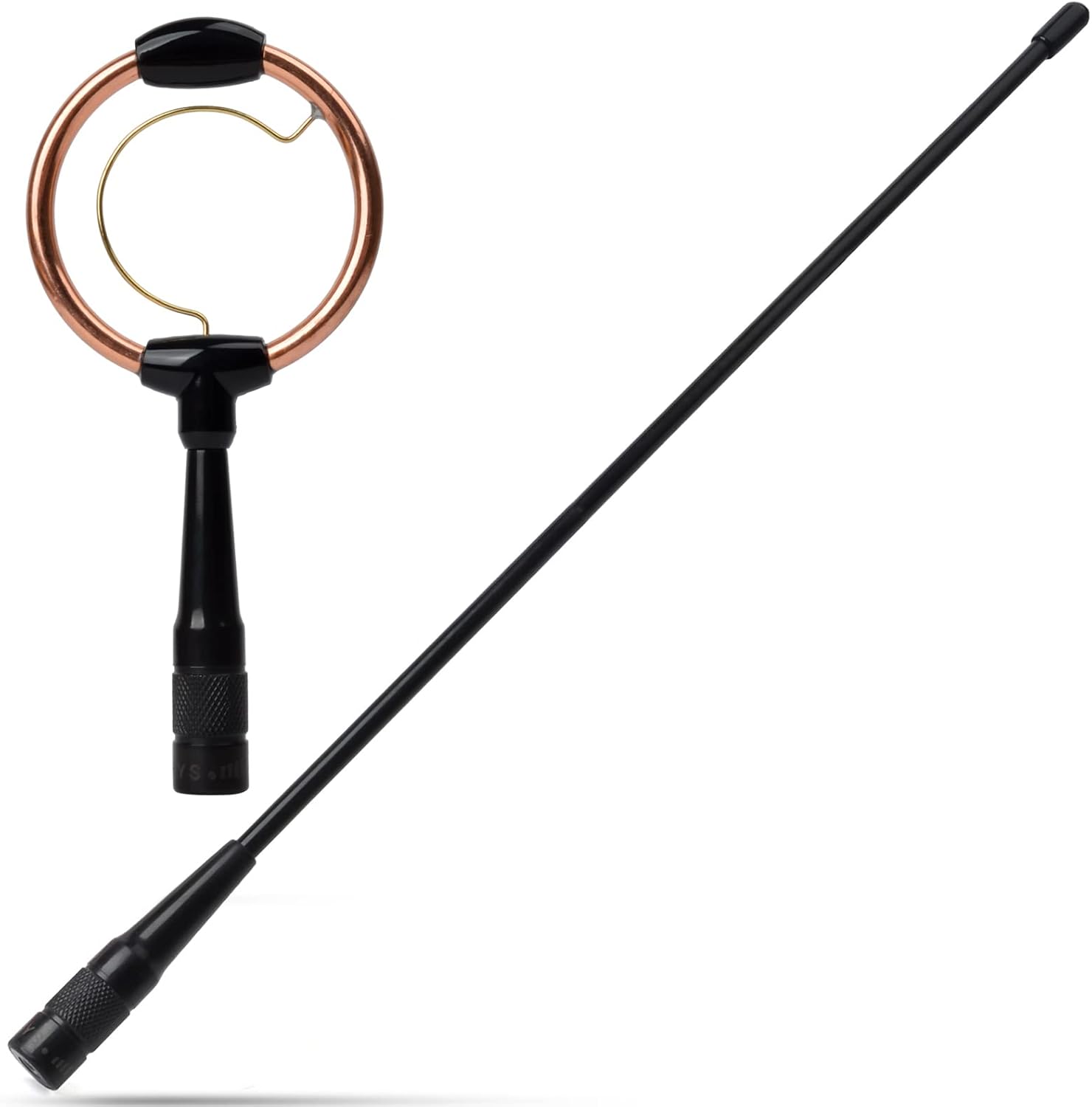 HYS SMA Male Base Antenna, Dual Band VHF UHF 136-174/400-470MHz Tactical HT Antennas for 2m/70cm Yaesu FT-70DR FT-60R FT-2DR FT-270R TYT Wouxun Handheld Portable Radio