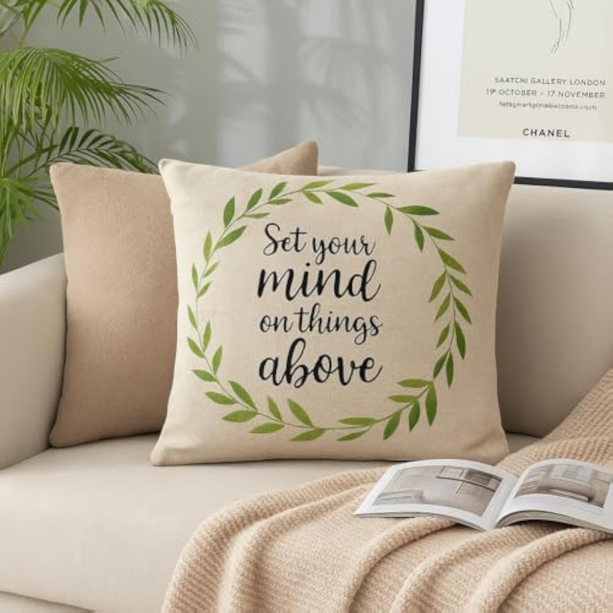 Textured Quote Cushion Cover, 16x16 Inch