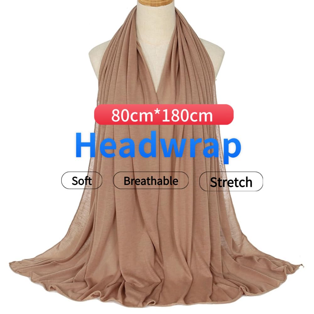 HarewomHarewom - Pañuelo de algodón para mujer, , Talla única, 1 camello (70" x 32"),, ]