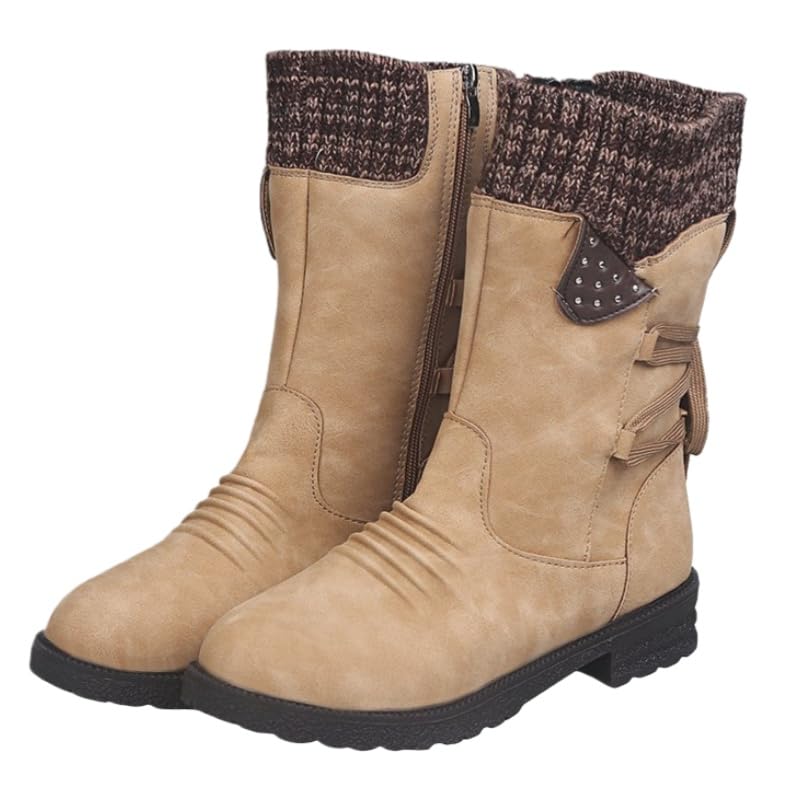 Large-size Womens ankle boots - Fashionable retro style Flexible and lightweight Soft insole Suitable for daily outdoor activities
