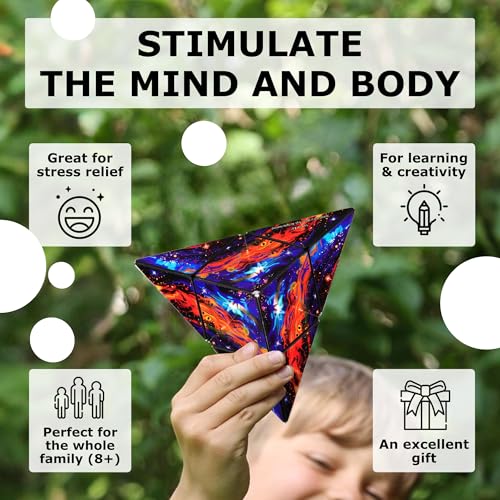 Image of Shashibo DODECA Magnetic Puzzle Cube, Sensory Fidget Toy for Adults & Kids, Stress Relief Fidget Toy for All Ages, Cool Fidget Toys for Desk, Shape Shifting Box, 100+ Possible Shapes