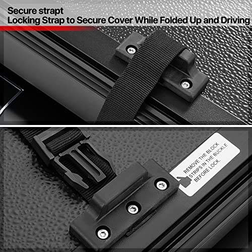 J2 Engineering Ttc-4H-001 Truck Bed Hard Solid Quad-Fold Adjustable Tension Tonneau Cover Compatible With 2004-2014 F-150 5-1/2' Bed #TOP1