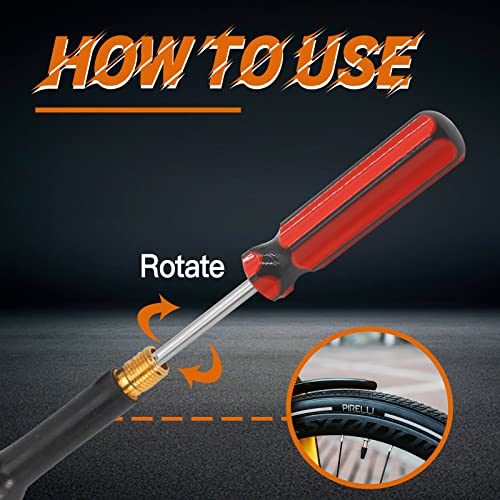 Image of Jiozermi 5 Pack Tire Valve Remover Tools, Screwdriver Valve Stem Core Installer Repair Tool for Replace and Repair The Air-Conditioning, Car Tires, and Others