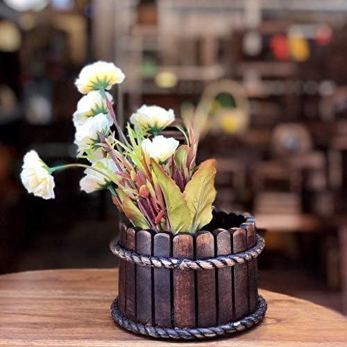 Wooden Flowers Basket Round Shape image 5