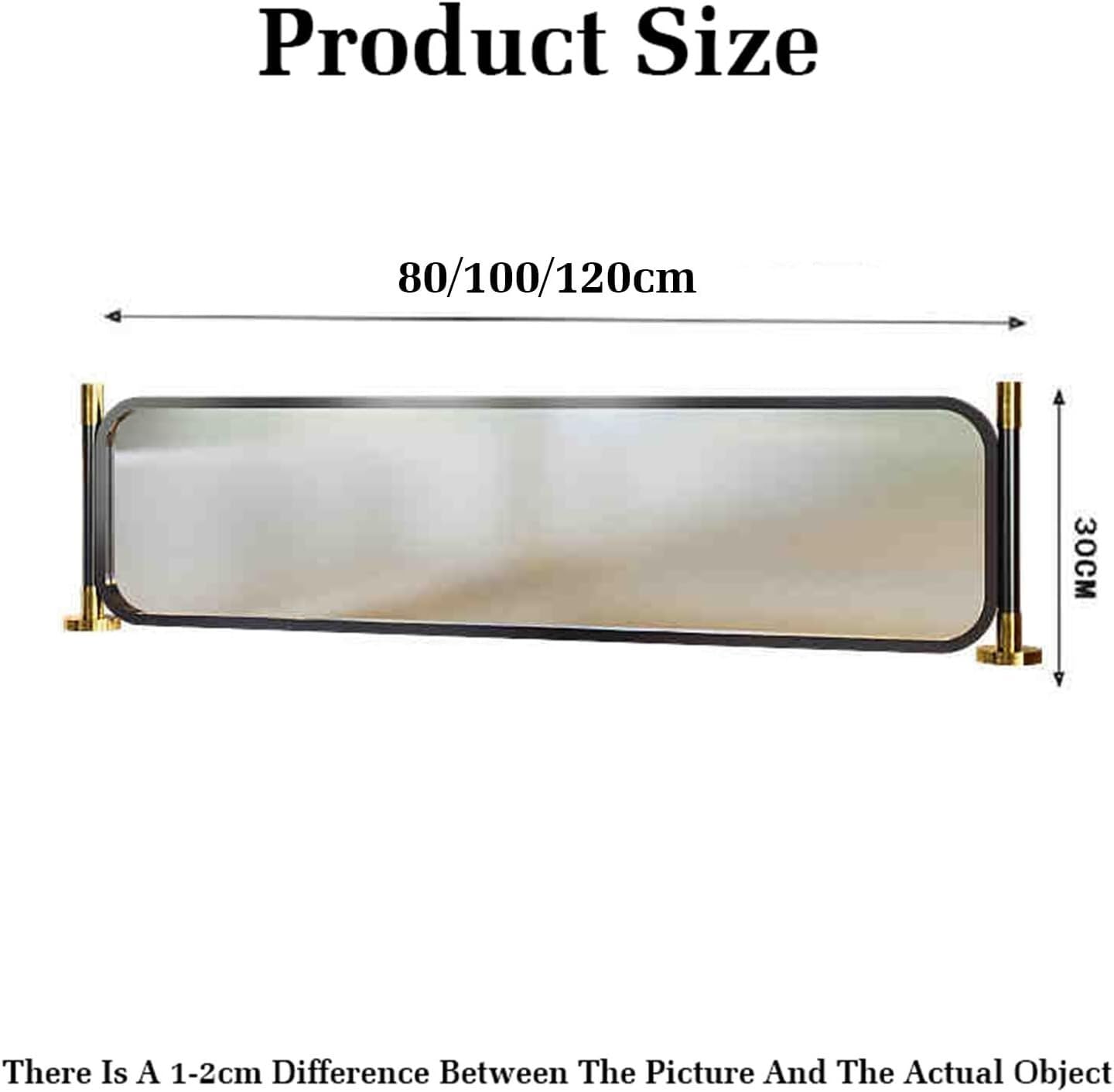 Genérico Mampara de Comedor Blanca Elegante de 80 x 30 cm con Superficie de Cristal para restaurantes y Bares. Solución de decoración Elegante de Calidad Comercial para comedores.