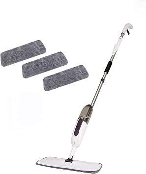 Wet and Dry mop Spray Mop for Floor Cleaning, Floor Mop with a Refillable Spray Bottle and Washable Microfiber Pads, for Home Kitchen Hardwood Laminate Wood Ceramic Tiles Cleaning
