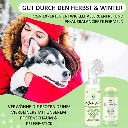 NEU! Pfotenbalsam, Nasenbalsam Hund & Katze als Stick, Ganzjähriger Pfotenschutz 100% natürlich - Pfotensalbe, Pfotenpflegen, Propolis & Avocadoöl, Golden Pets