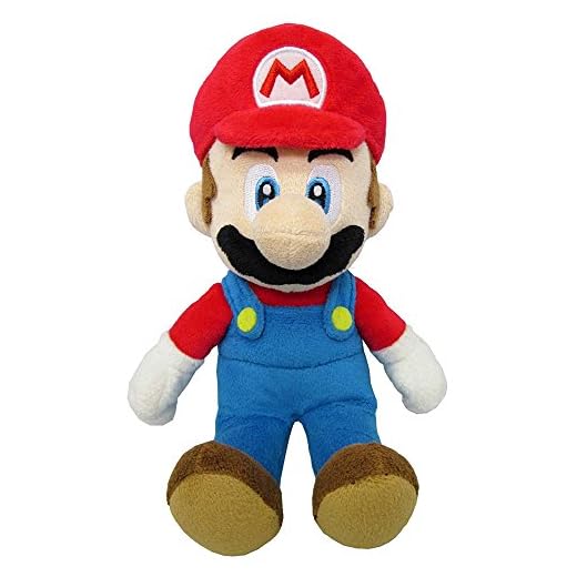 SUPER MARIO AGMSM6P-01M – Officiellt licensierad Nintendo plyschfigur, 20 cm, röd