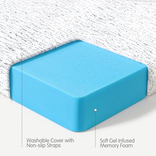 CHUN YI Mattress Topper Full, 3 Inch Memory Foam Mattress Topper, Double Bed Topper with Removable Washable Cover, Soft Mattress Pad for Pressure Relief, CertiPUR-US Certified