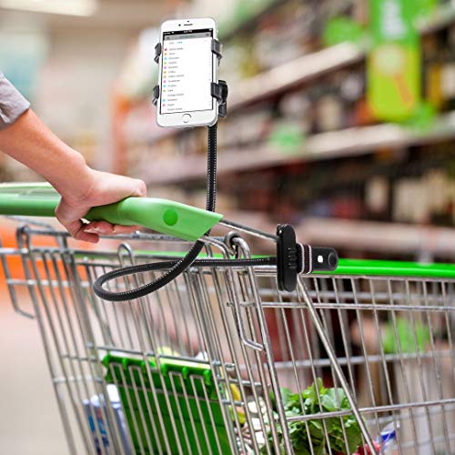 Image of Portable Lazy Stand Mobile Holder with Goosneck Long Arm Clip | Flexible | Foldable | 360 Degree Compatible for Universal Places As Office |Home |Kitchen | Bedroom (Metal Lazy)