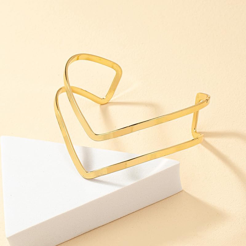 Gold Arm Cuff for Women,Arm Cuff Upper Arm Bracelet Jewelry Minimalist Armband ArmCuffs Bangle Bracelets Summer Beach Accessories - Image 4