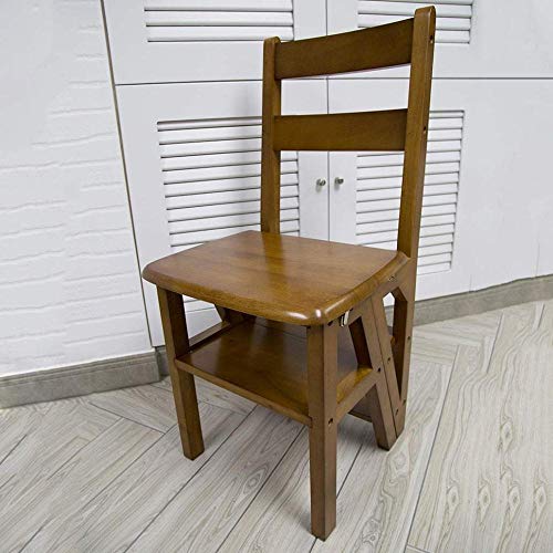 Escabeau de sécurité domestique en bois noble à 4 niveaux DASHADAO - 5