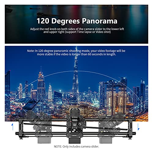 Neewer Motorized Camera Slider, 39.4"/100Cm Carbon Fiber Dolly Rail Slider With Remote Control, Support Video Mode, Time Lapse Photography, Horizontal, Tracking And 120° Panoramic Shooting (Vs-100Cc) #TOP4