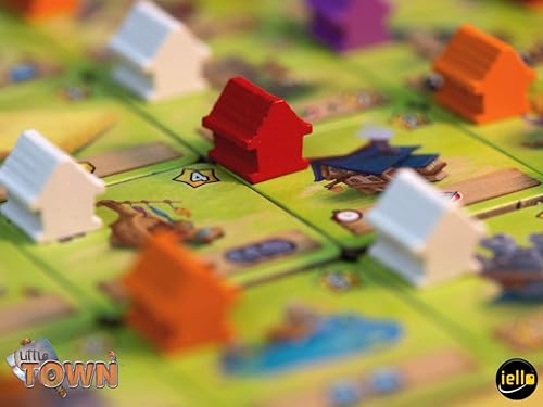 Miniatura 5 de IELLO Little Town, juego de mesa de estrategia, diversión para toda la familia, táctico e interactivo, tiempo de juego de 45 minutos, 2 a 4