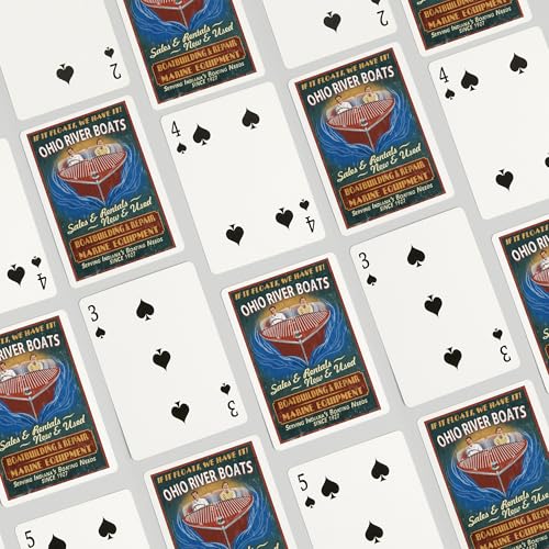 Baraja de cartas poker Ohio River Lantern Press miniatura 4