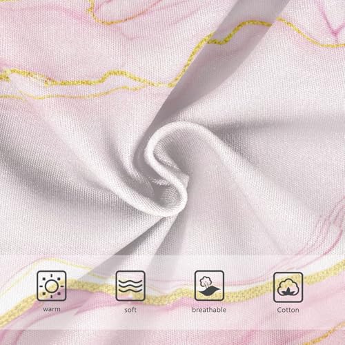 Abstract Marble Blush Pink Little Girl Panties Toddler Underwear Floral Cotton Fancy Briefs Kids Undies 2t3