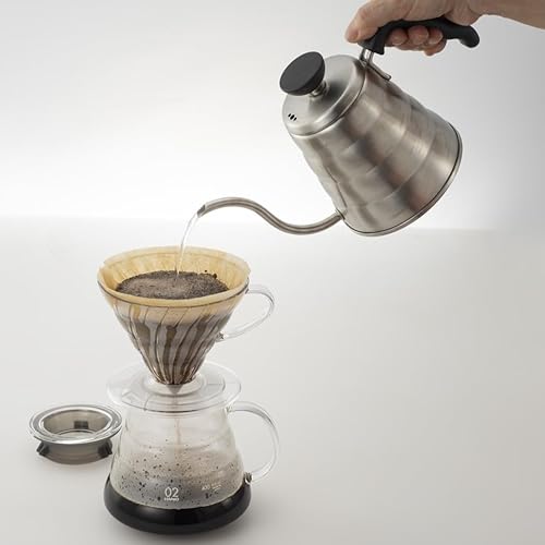Miniatura 5 de Hario V60 "Buono" Cafetera de goteo de cuello de cisne para olla de cocina, 700ml, acero inoxidable, plateado
