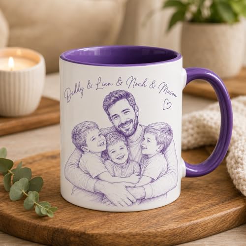 Taza personalizada para bebé con foto para papá miniatura 5