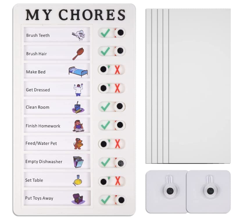 Buy DRAMBOR Chore Chart for Kids and Adults, 1/2PCS Portable Chores ...
