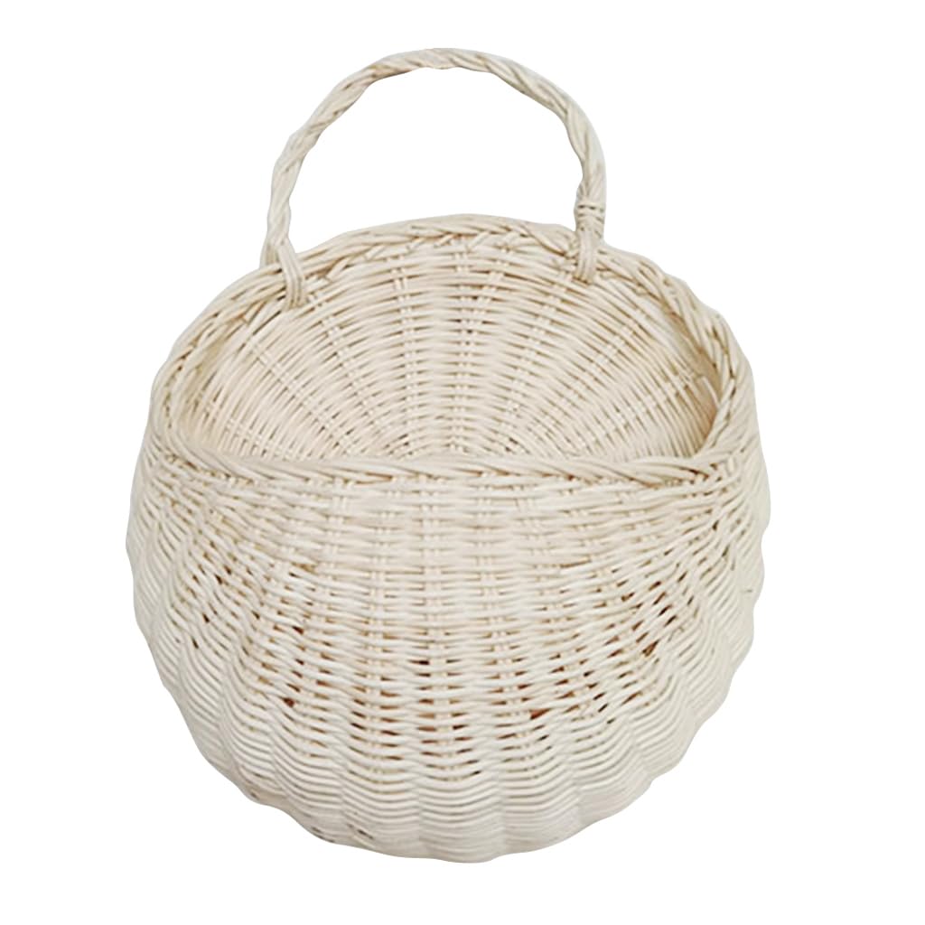 Elnwnnkc Exquisite and Unique Design Rattan Storage Rack Decorate Home Dorm Improve Living Environment and Popularity Rattan Basket for Storage Gifts Wall Decor