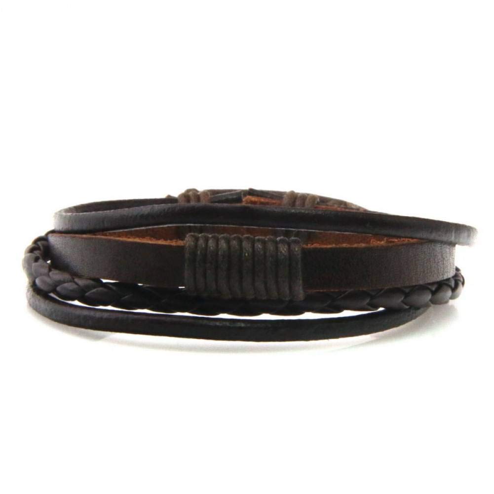 DAIDAISLMen Bracelet Punk Braided Leather Bracelet Bangle Male Accessories Jewelry Leather Bracelets