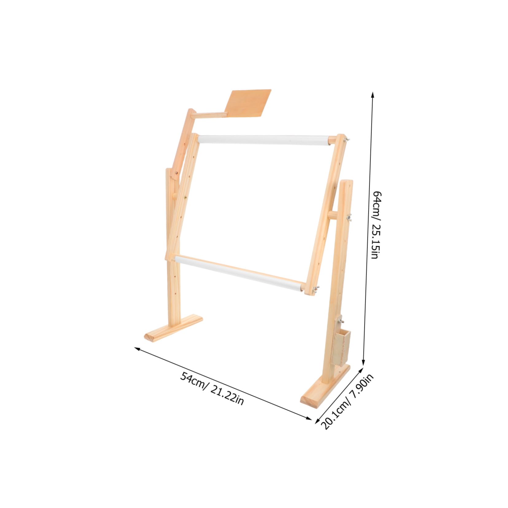 UKCOCO Bastidor de Bordado Giratorio Ajustable Bastidor de Punto de Cruz de Madera Soporte para Manualidades de Costura para Proyectos de Bordado Casa