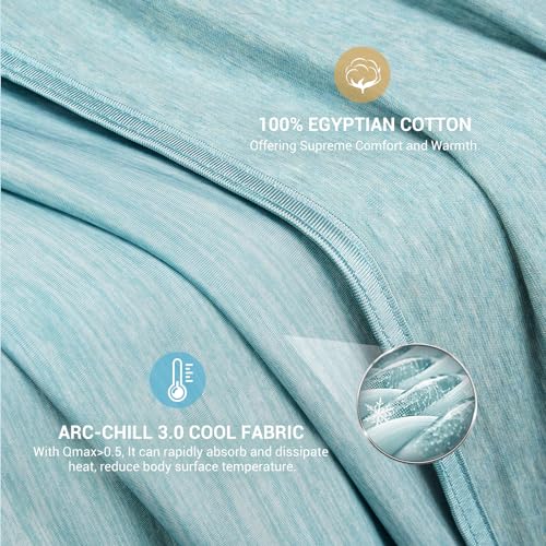 Elegear Revolutionary Cooling Blanket Twin, Absorbs Heat to Keep Body Cool for Night Sweats, Arc-Chill 3.0 Cool Fiber Q-Max>0.5 for Hot Sleepers, Lightweight Summer Cold Blankets for Sleeping, Green