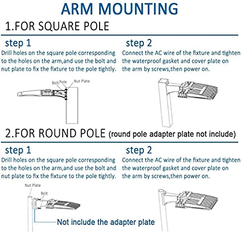 Ledmo Led Parking Lot Lights 19500Lm - [500W Hid/Hps Replacement] Adjustable Led Shoebox Street Pole With Dusk To Dawn Photocell Slip Fitter Commercial Area Yard Lighting 5000K 150W 4 Pack #TOP3