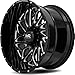 HardRock H508 BlackTop Xposed 22x12 6x135-51mm Black/Milled Wheel Rim 22