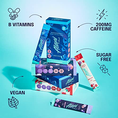 Image of Alani Nu COSMIC STARDUST, Energy Sticks Drink Powder, 200mg Caffeine, Pre Workout Performance with Antioxidants, On-The-Go Drink Mix, Biotin, B Vitamins, Zero Sugar, 5 Calories, 20 Pack