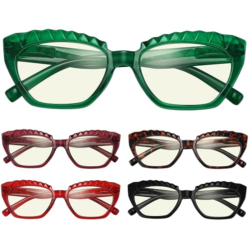 Image of Eyekepper 5-pack Reading Glasses Blue Light Blocking Women Stylish Readers
