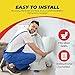 White Plastic Toilet Seat Hinge Replacement with Bolts Screw and Nuts