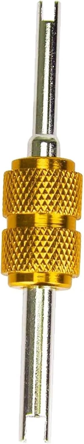 Valve Core Removal Tool 5pcs Universal Tire Stem Remover Screwdriver for Car Truck Bicycle Wheel Repair Dual Use Auto Accessories(Gold)
