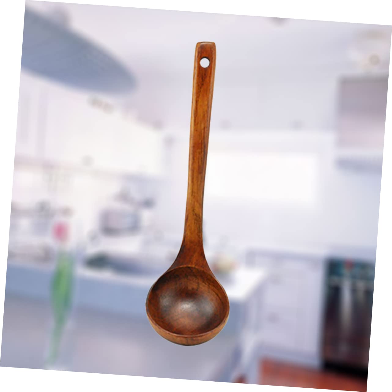 Cucchiai di Legno for Cucinare, 5 Pezzi Cucchiaio di Legno Manico Lungo Cucchiaio Rotondo Utensile da Cucina Cucchiaino da Miele Cucchiaio da minestra in Legno Posate