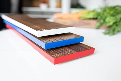 Miniatura 5 de 360KnifeBlock BAR - (nogal y blanco) Barra de cuchillo de montaje en pared de 4 x 16 pulgadas, nivel integrado, clips de acero, tornillos de 2