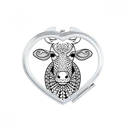 Cadeau multicolore miroir compact de maquillage mignon en cœur - 2