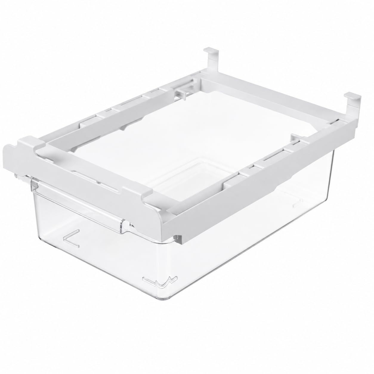 Fridge Organiser Drawer Adjustable with Dividers Under Shelf Pull Out Storage (1)