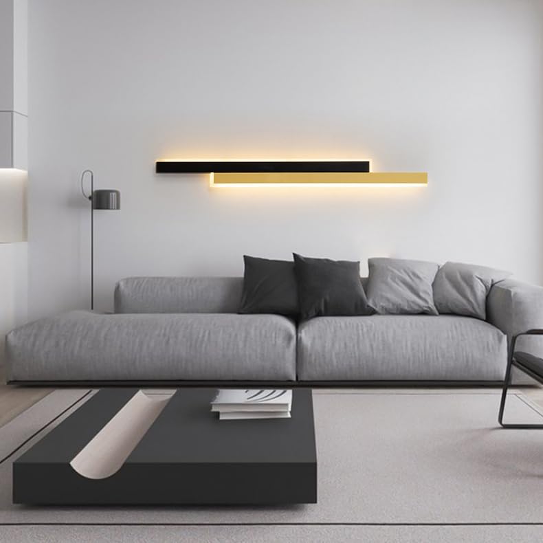 Iluminación de pared interior LED moderna con mando a distancia negro 6