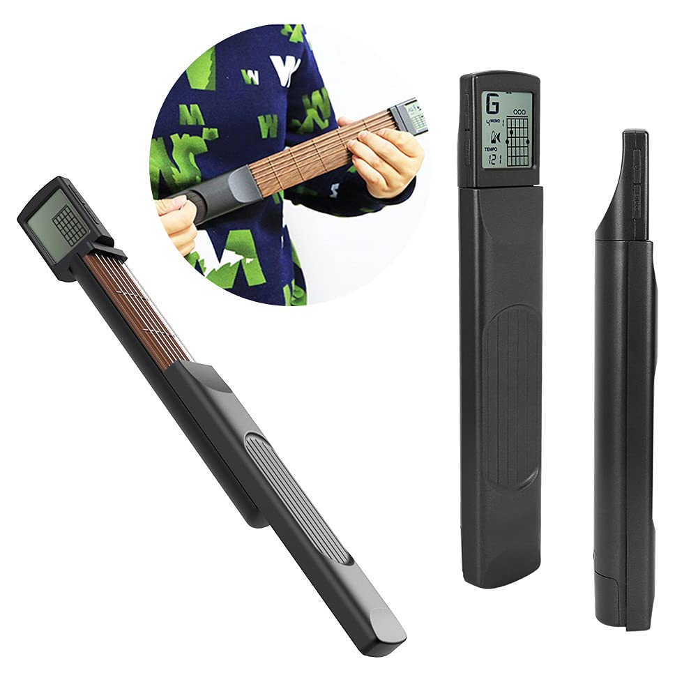 Herramienta de Práctica de Acordes de Guitarra, Entrenador de Guitarra de Bolsillo, Entrenador de Acordes, Modelo de 6 Cuerdas Y 6 Trastes, Entrenador de Guitarra Práctico para Adultos Y