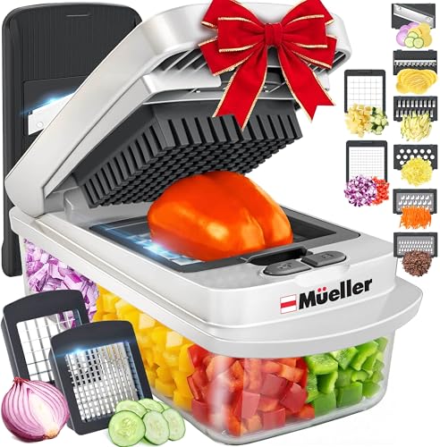 Image of Mueller The Real Original Pro Chopper since 2013 Vegetable Chopper Mandoline Slicer, 8 Blade Food Veggie Chopper Onion Vegetable Cutter with Container, Kitchen Gadgets & Essentials, (10 in 1)