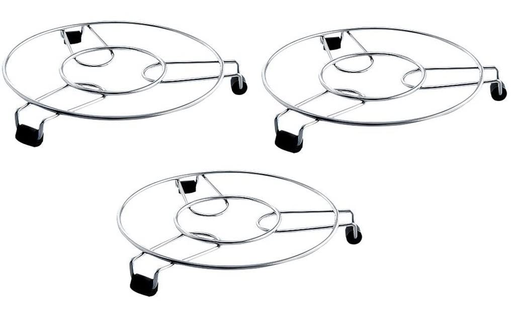 KRIPTON's Stainless Steel Round hot pot Table Ring Set (16 cm) (Pack of 03)